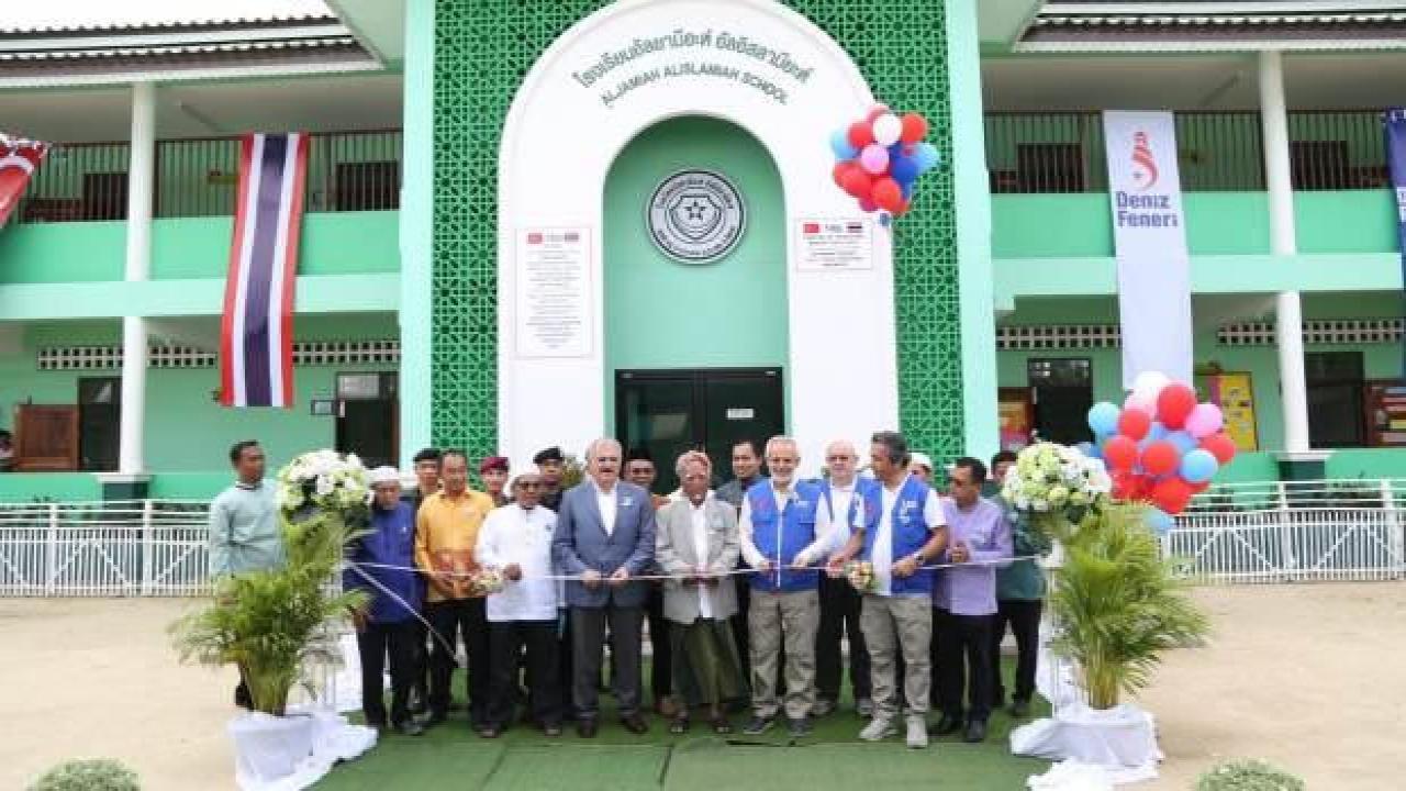 Taylan'da Deniz Feneri Derneği tarafından yapılan okulun açılışı gerçekleştirildi