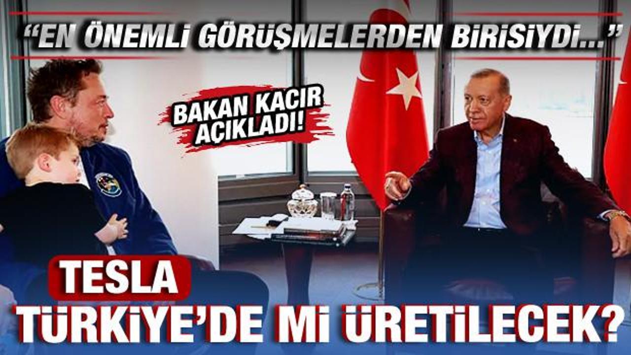 Tesla, Türkiye'de mi üretilecek? Bakan Kacır açıkladı!