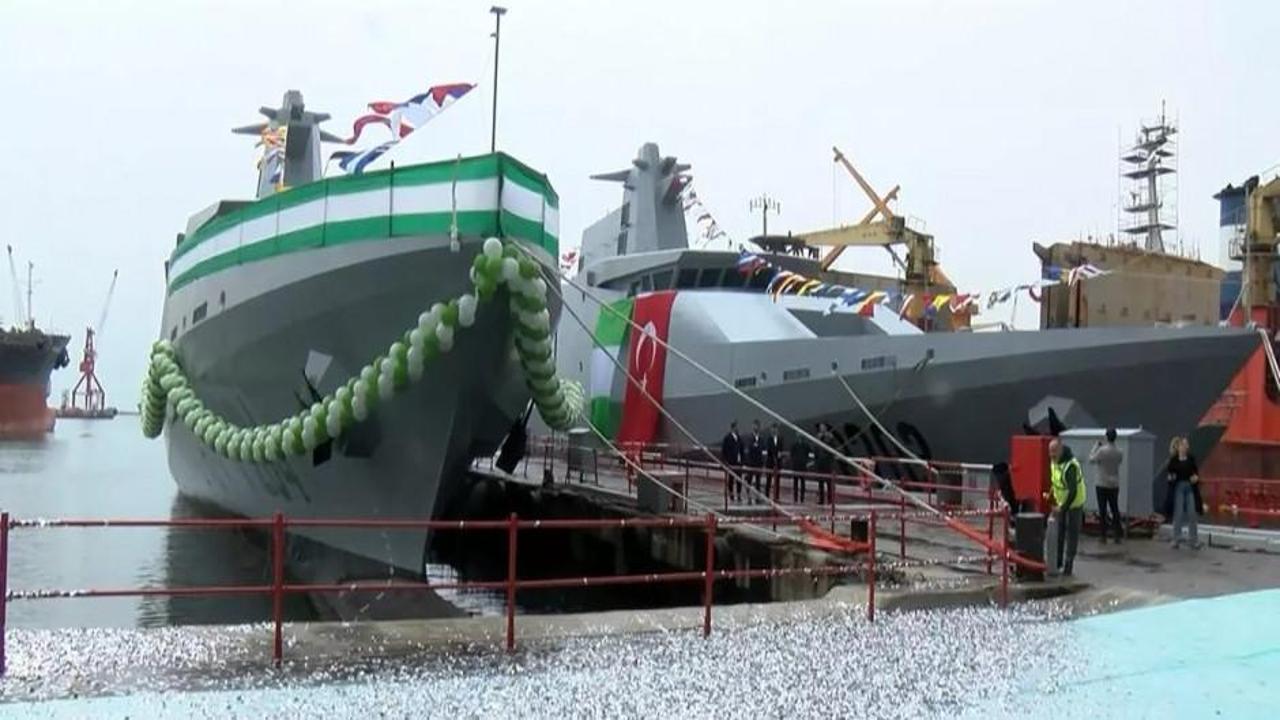 Türkiye dost ve kardeş ülke için inşa etti! 1.100 tonluk dev denize indirildi