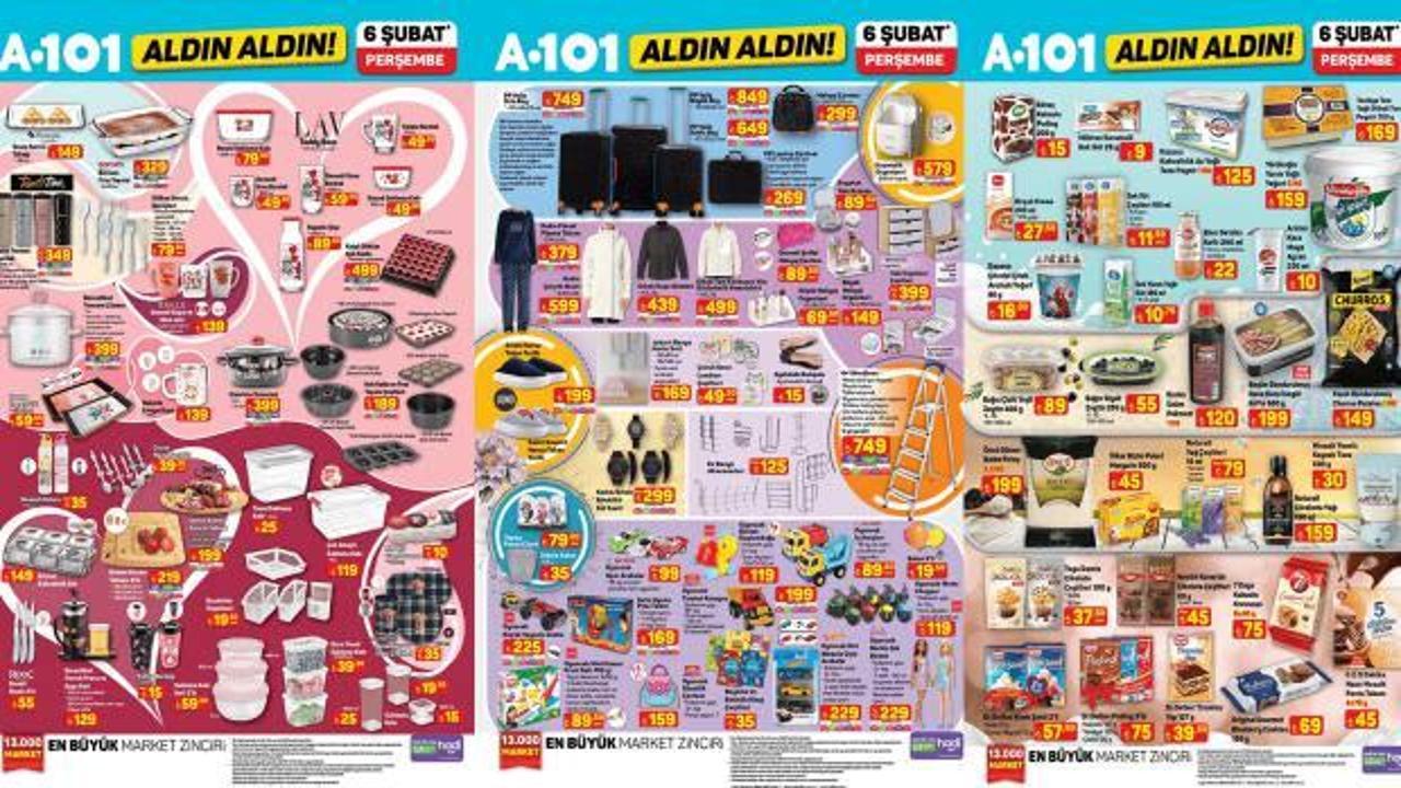 A101 6 Şubat aktüel ürünler kataloğu! 4+1 merdiven, akıllı takip cihazı, IPL cihazı, 3'lü ankastre set...