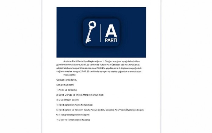 ANAHTAR PARTİ KARTAL İLÇE KOGRESİ