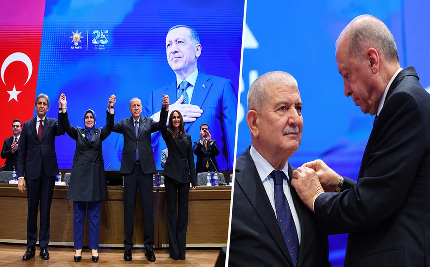 Cumhurbaşkanı Erdoğan, Kani Torun ve Asuman Gülsoy’a AK Parti Rozeti Taktı 