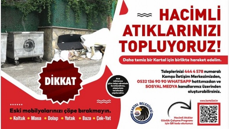 Kartal'da Hacimli Atıklar İçin Yeni Dönem