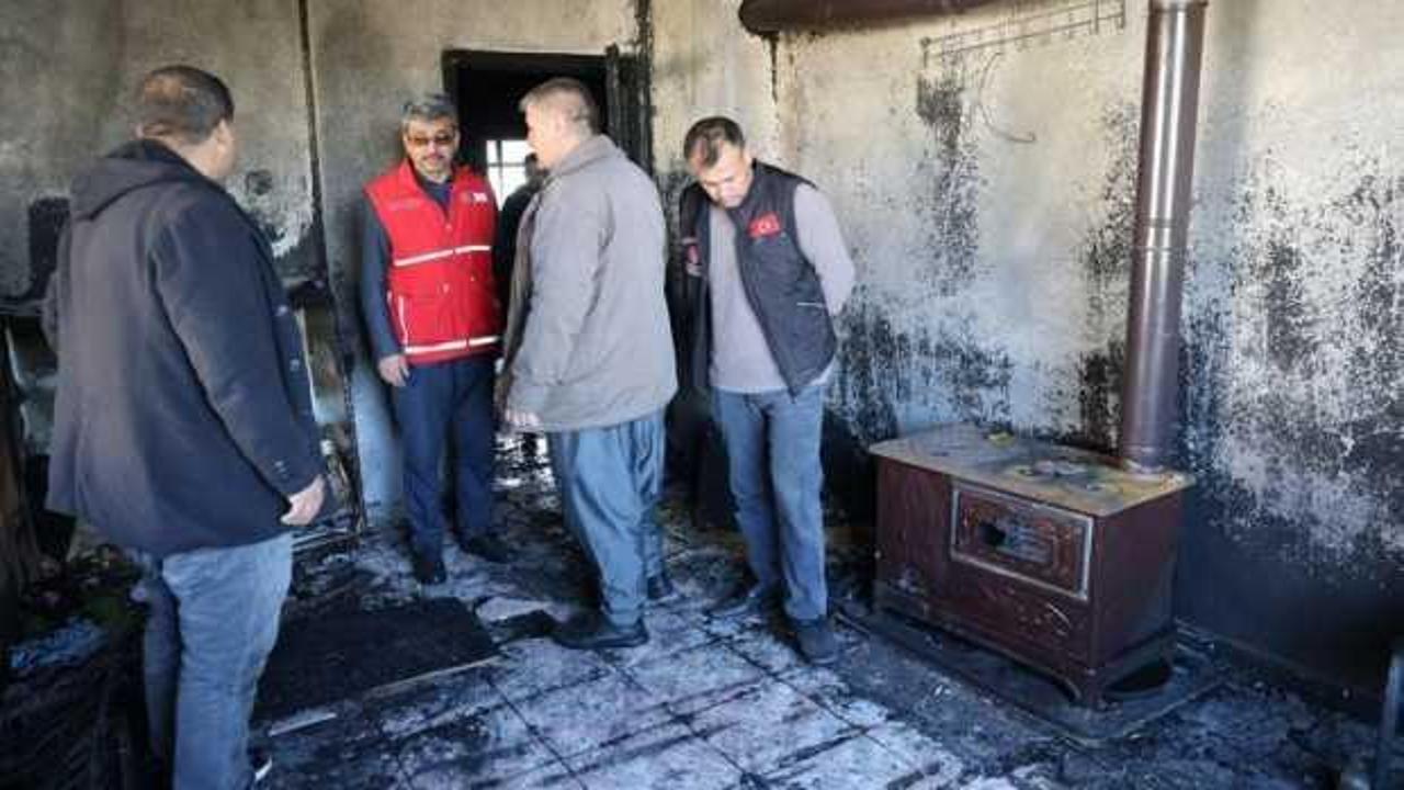 10 yaşındaki çocuk babaannesini yangından kurtardı