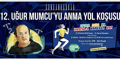 12. Uğur Mumcu'yu Anma Yol Koşusu Kartal'da Yapılacak
