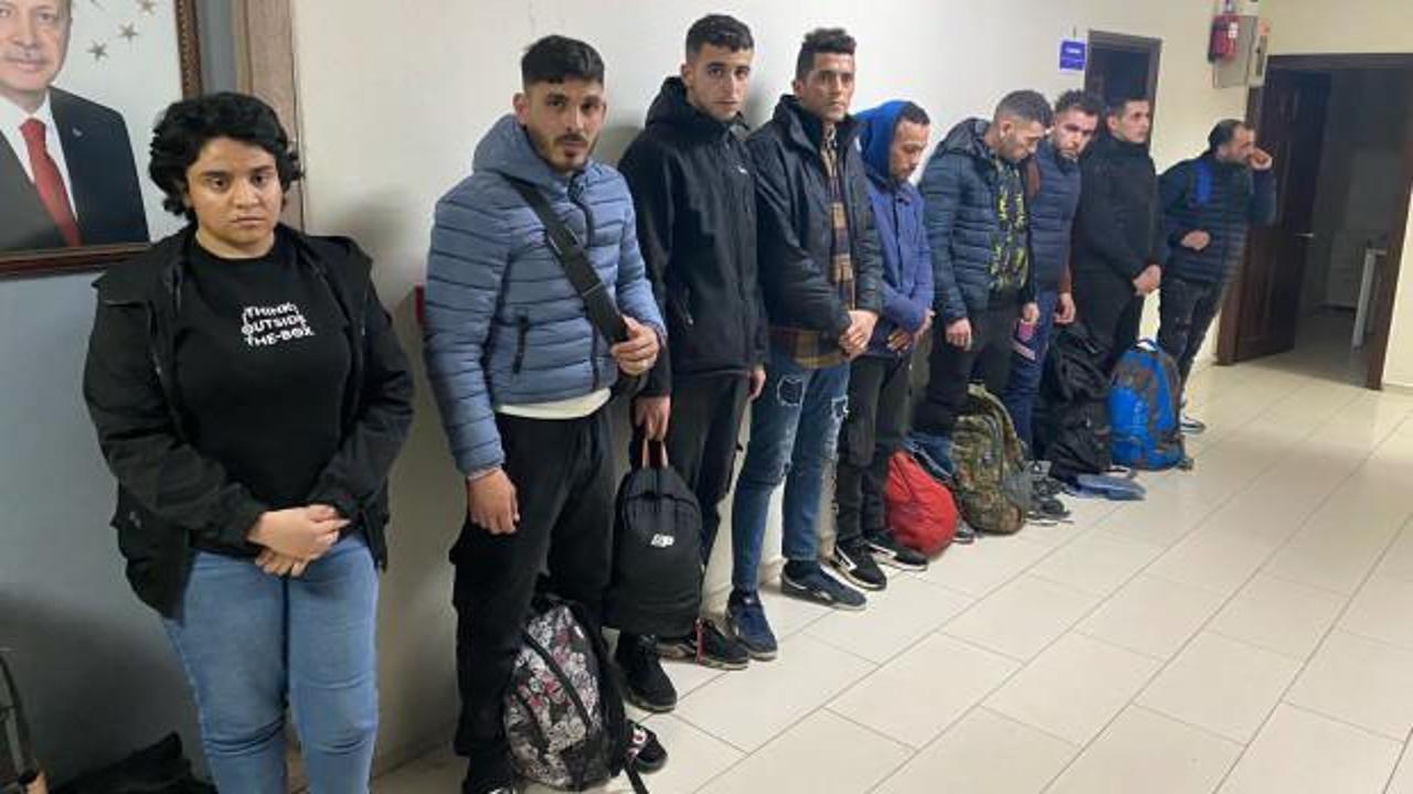 13 kaçak göçmen yakalandı