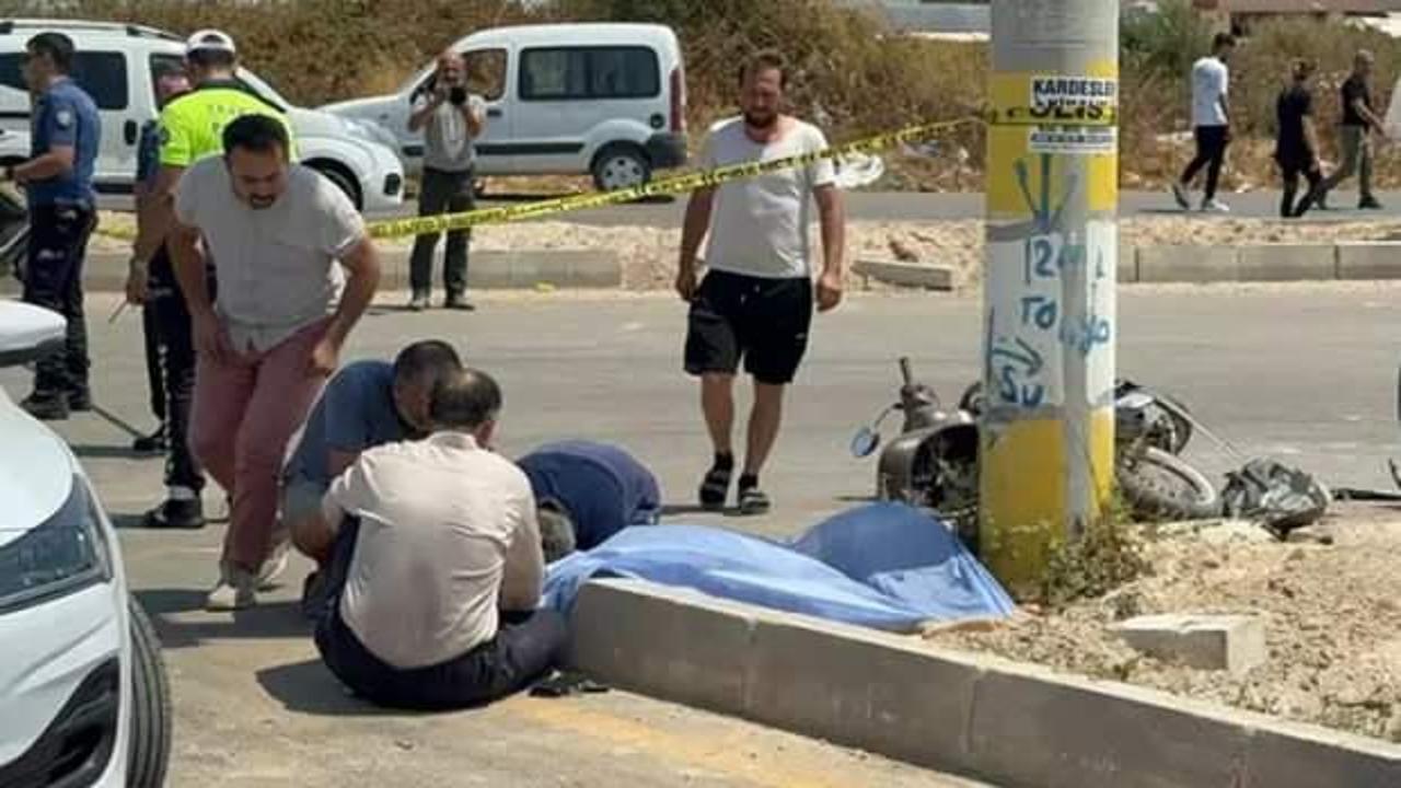 14 yaşındaki motosikletli kazada öldü, yakınları cenazesi başında gözyaşı döktü