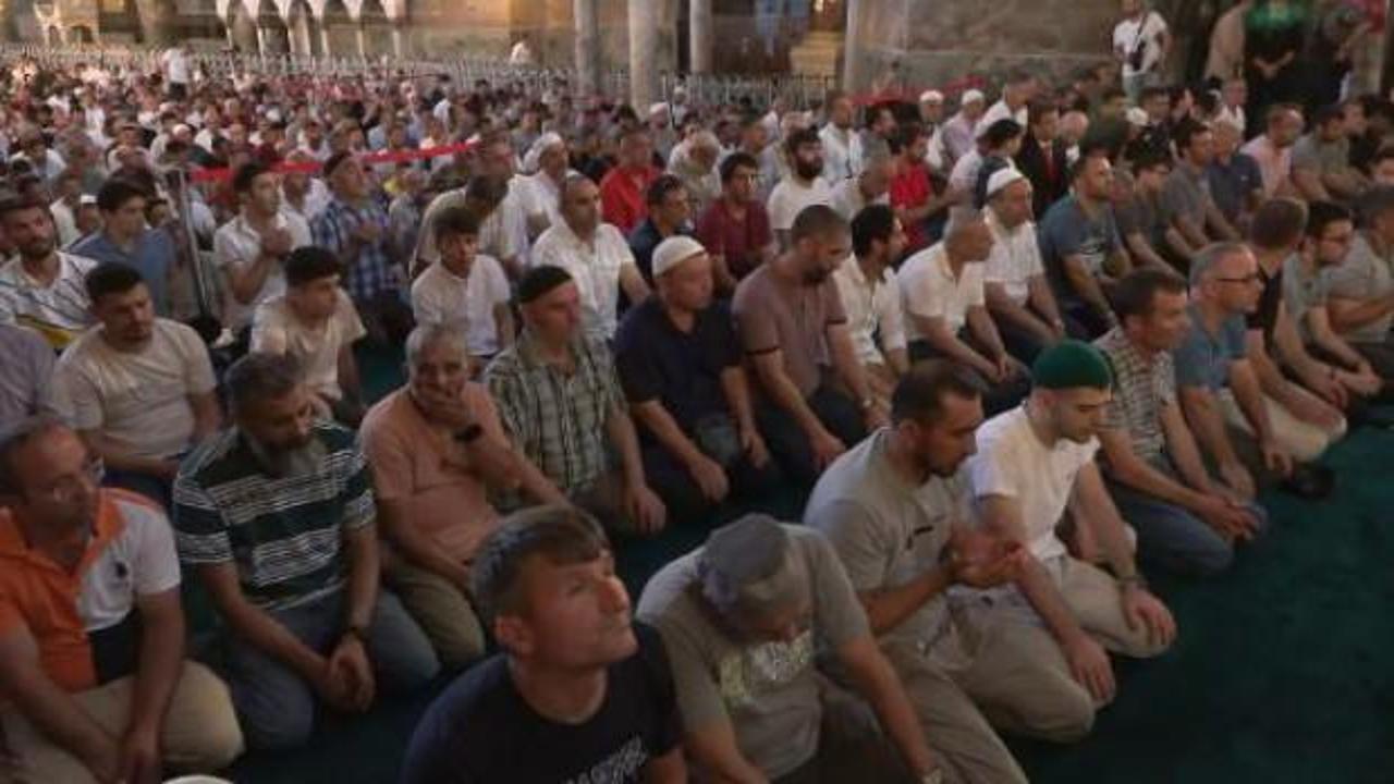15 Temmuz şehitleri için Ayasofya Camii'nde hatim indirildi