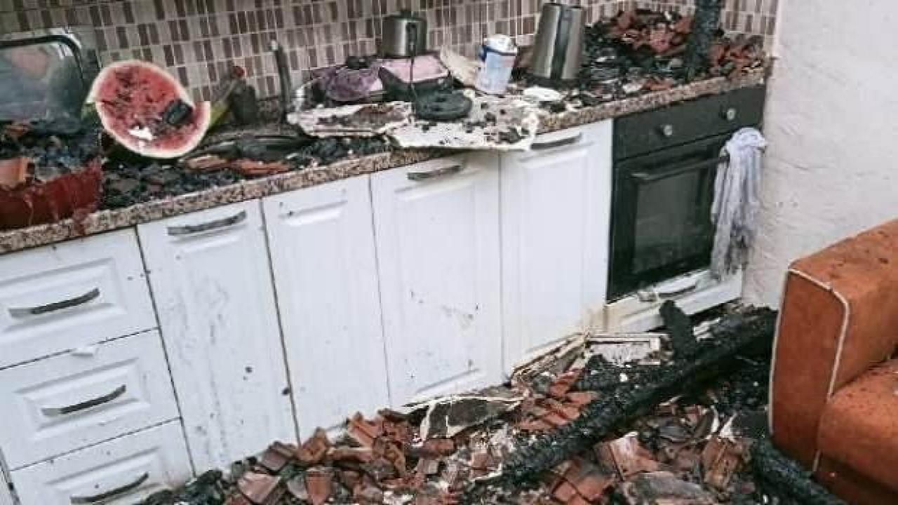 40 günlük bebek ailesini yangından kurtardı