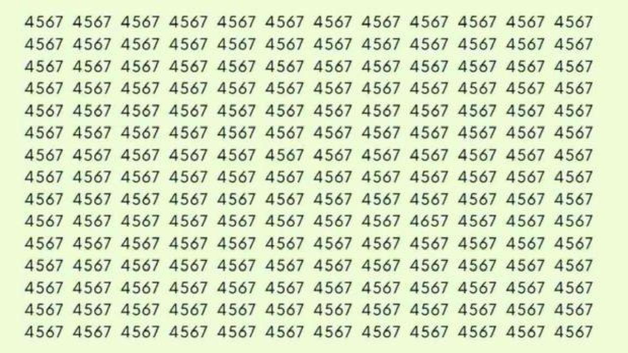 4567 sayılarının arasındaki 4657'yi bulurken gözleriniz bulanıklaşacak! 6 saniyede zeka testindeki 4657'yi bulan kartal gözlüdür