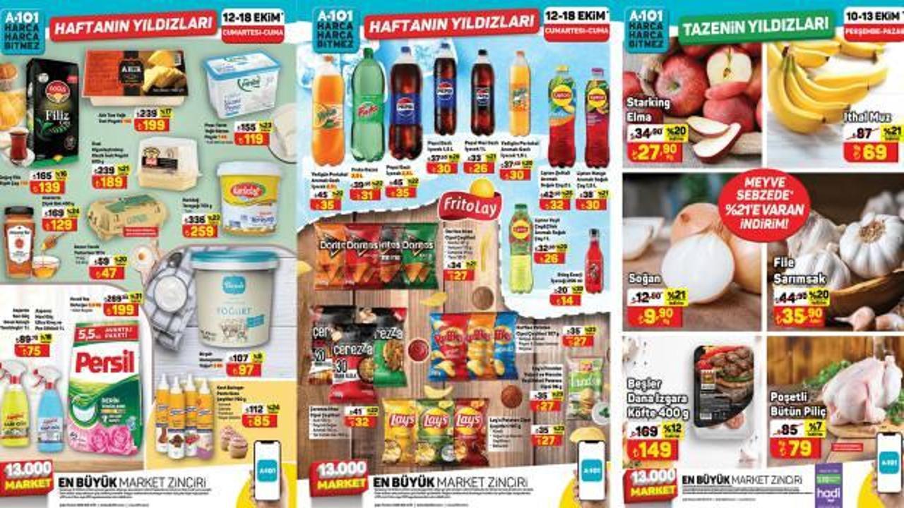 A101 12 - 18 Ekim aktüel ürünler kataloğu! Poşetli bütün piliç, dana ızgara köfte, deterjan...