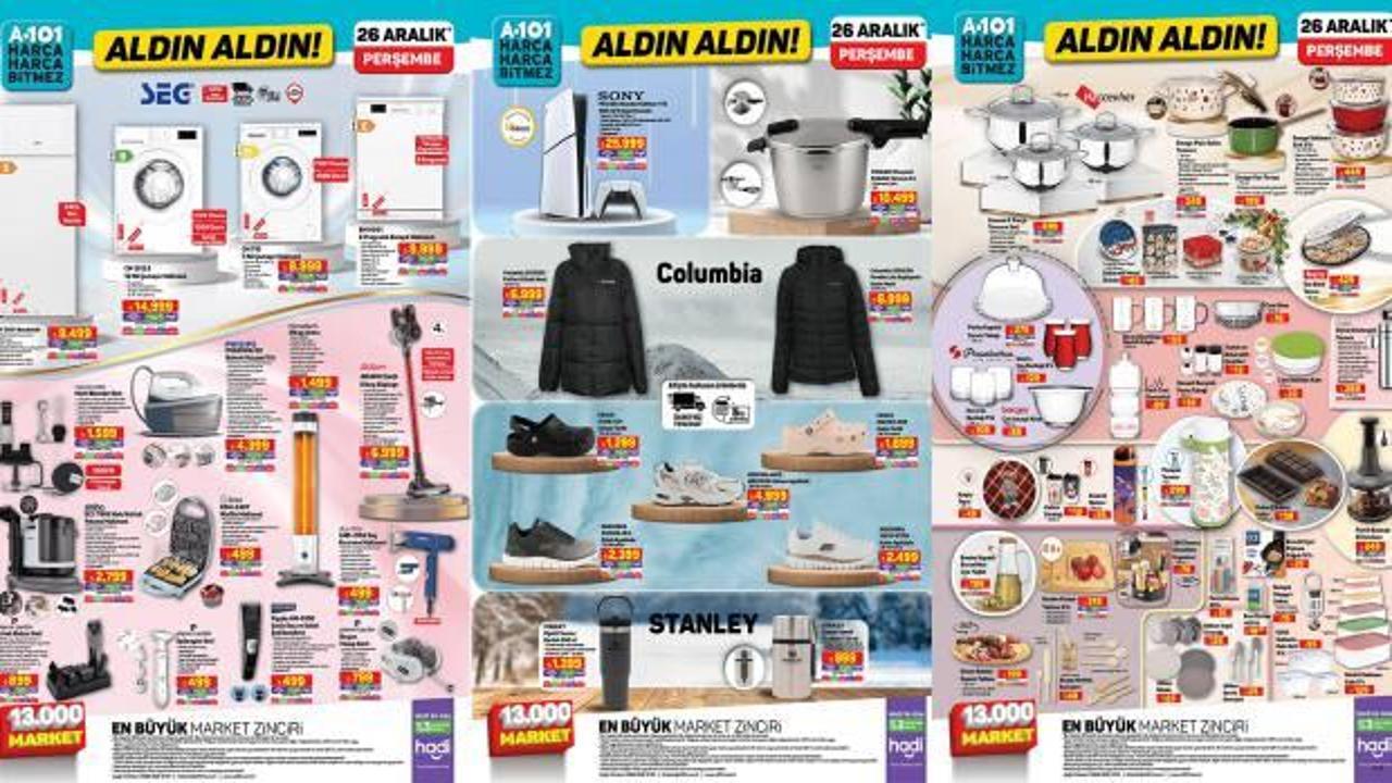 A101 26 Aralık aktüel ürünler kataloğu! Stanley termos, dubai çikolatası, ayakkabı, mont, oyun konsolu