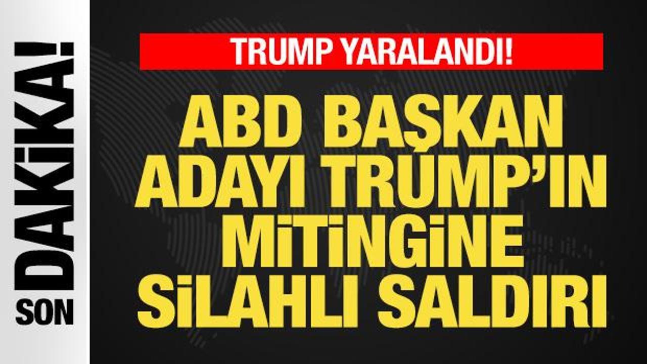 ABD Başkan adayı Donald Trump'ın mitingine silahlı saldırı! Trump yaralandı