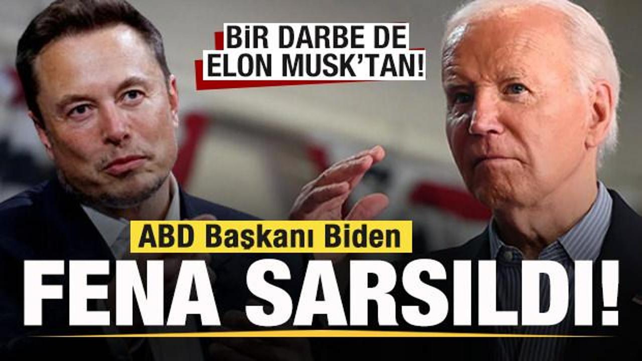 ABD Başkanı Biden fena sarsıldı! Bir darbe de  Elon Musk'tan!