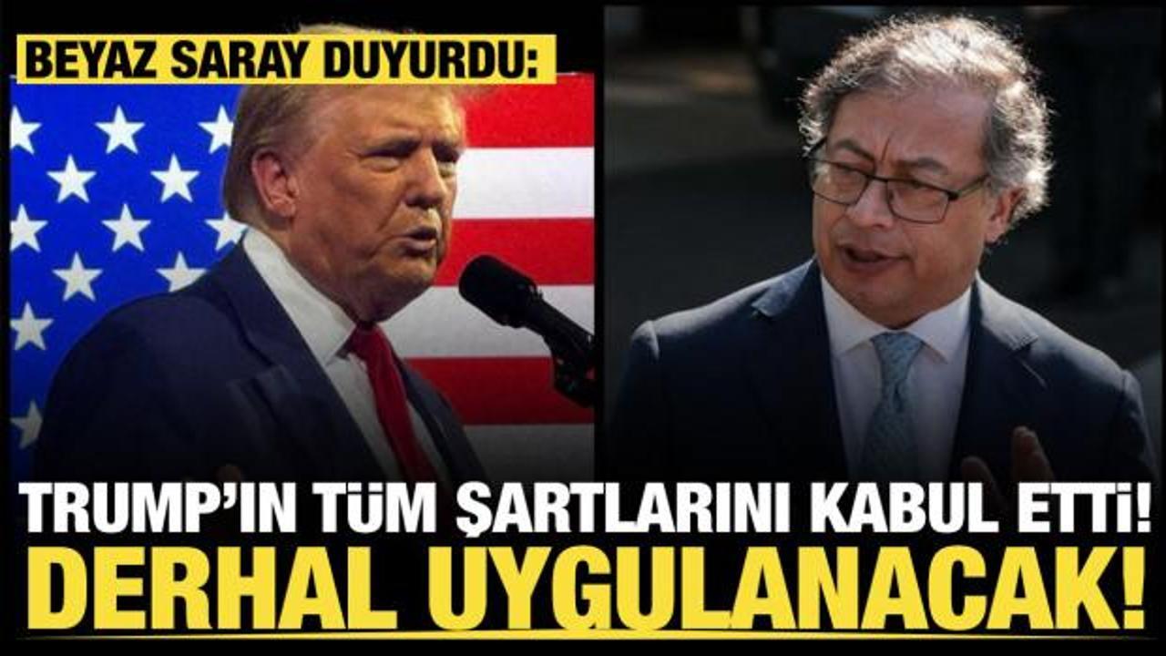 ABD-Kolombiya gerilimi çözüldü... Trump'ın tüm şartları kabul edildi!