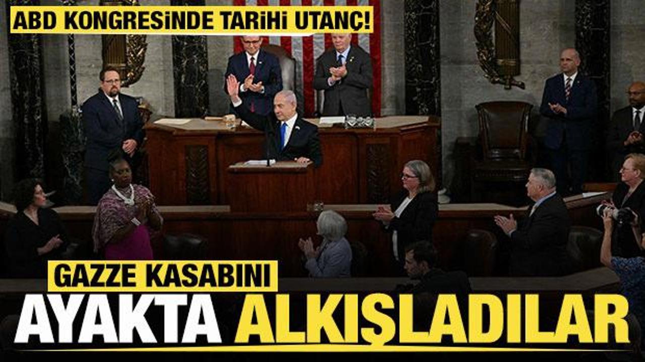 ABD Kongresinde tarihi utanç: Gazze kasabını ayakta alkışladılar