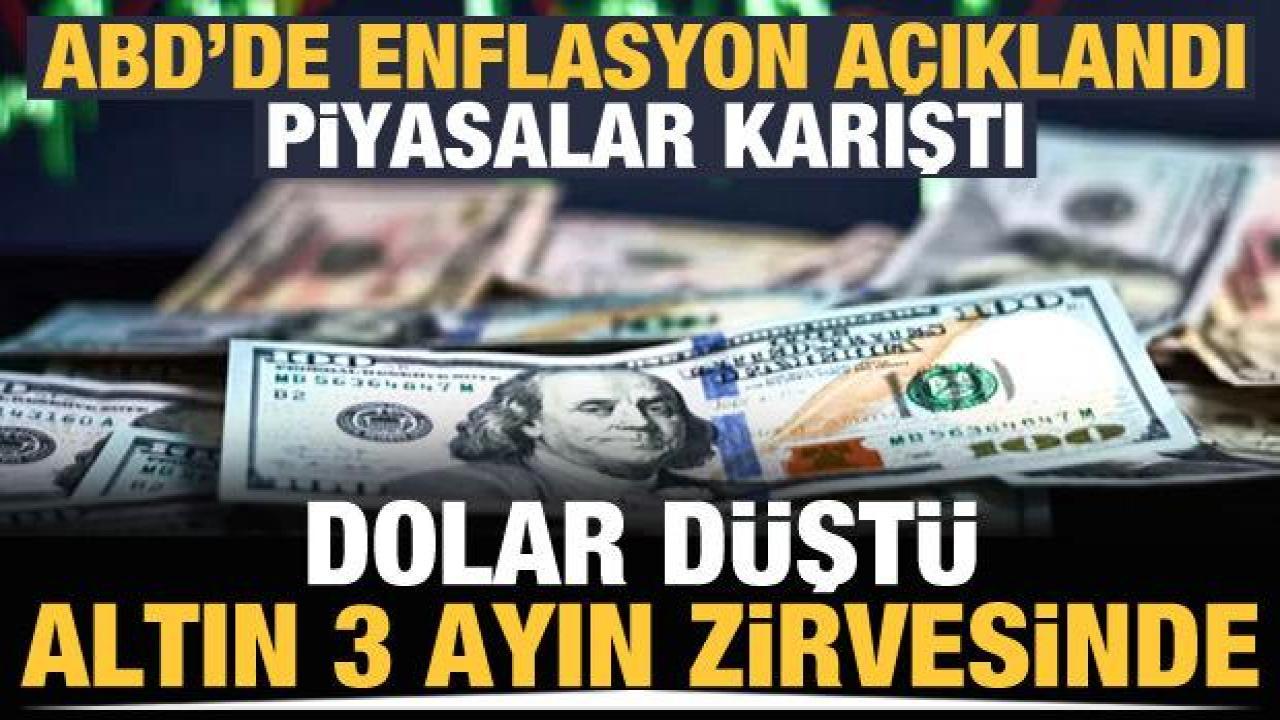 ABD'de enflasyon açıklandı! Dolar düştü, altın 3 ayın zirvesinde!