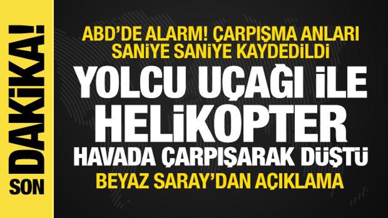 ABD'de yolcu uçağıyla helikopter havada çarpışarak düştü