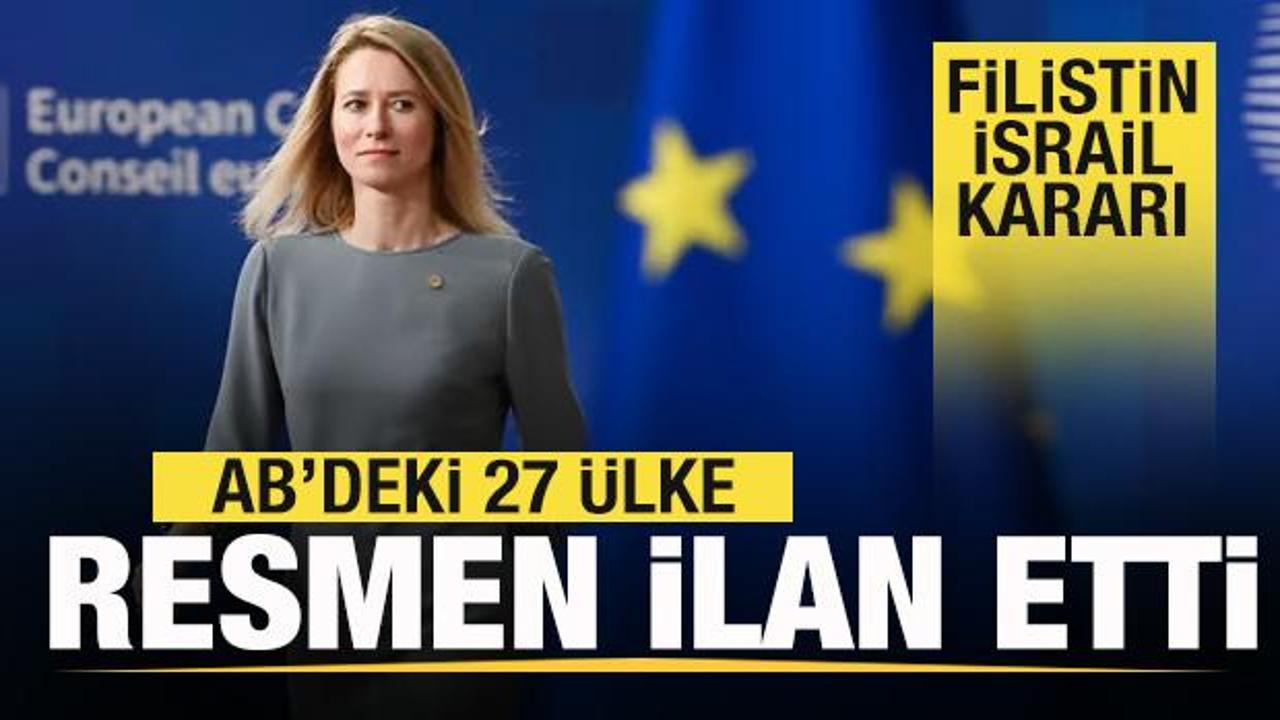 ABD'deki 27 ülke desteğini resmen ilan etti! Filistin-İsrail kararı