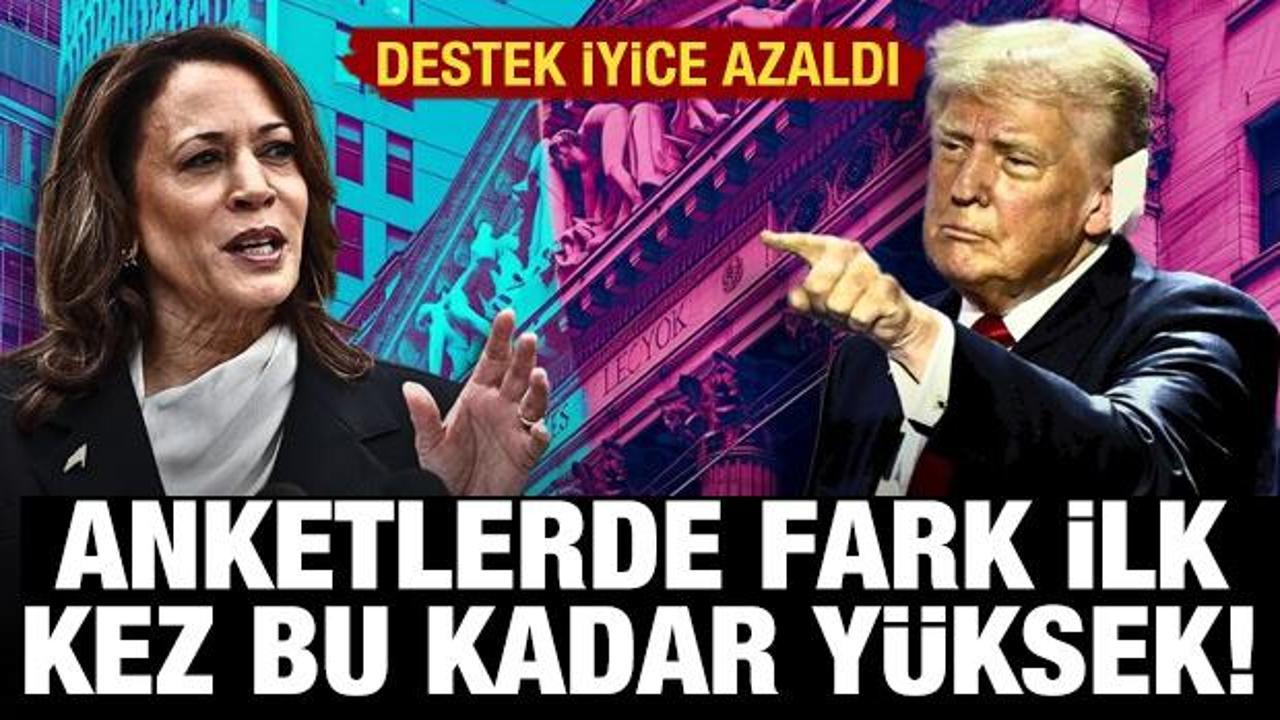 ABD'deki ankete göre seçmenlerin yüzde 48'i Harris'i, 41'i de Trump'ı destekliyor