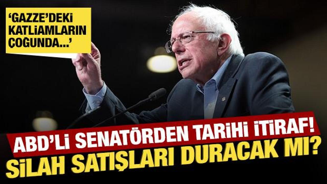 ABD'li senatörden tarihi itiraf: İsrail'e silah satışları durdurulacak mı?