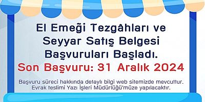 Adalar’da El Emeği Tezgahları ve Seyyar Satış Başvuruları Başladı