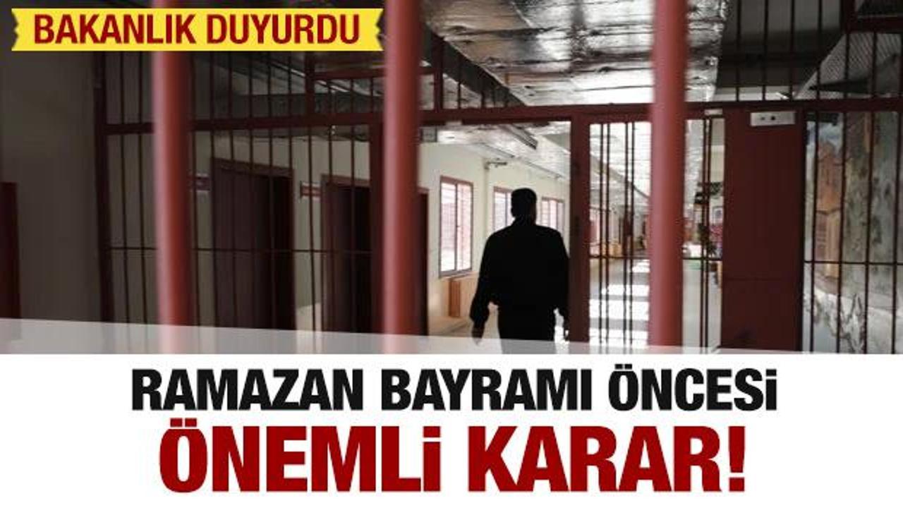 Adalet Bakanlığı'ndan bayram öncesi önemli karar