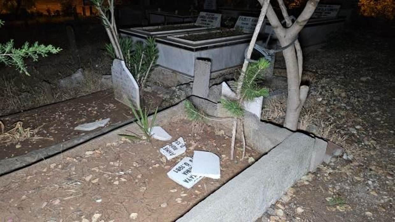 Adana'da mezar taşlarına saldırı