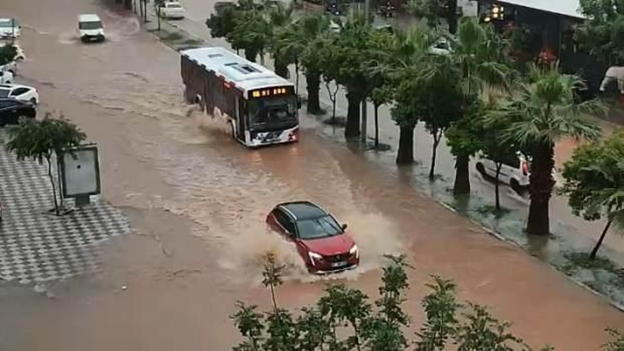 Adana'da sağanak ve fırtına; ağaçlar devrildi, yollar suyla doldu
