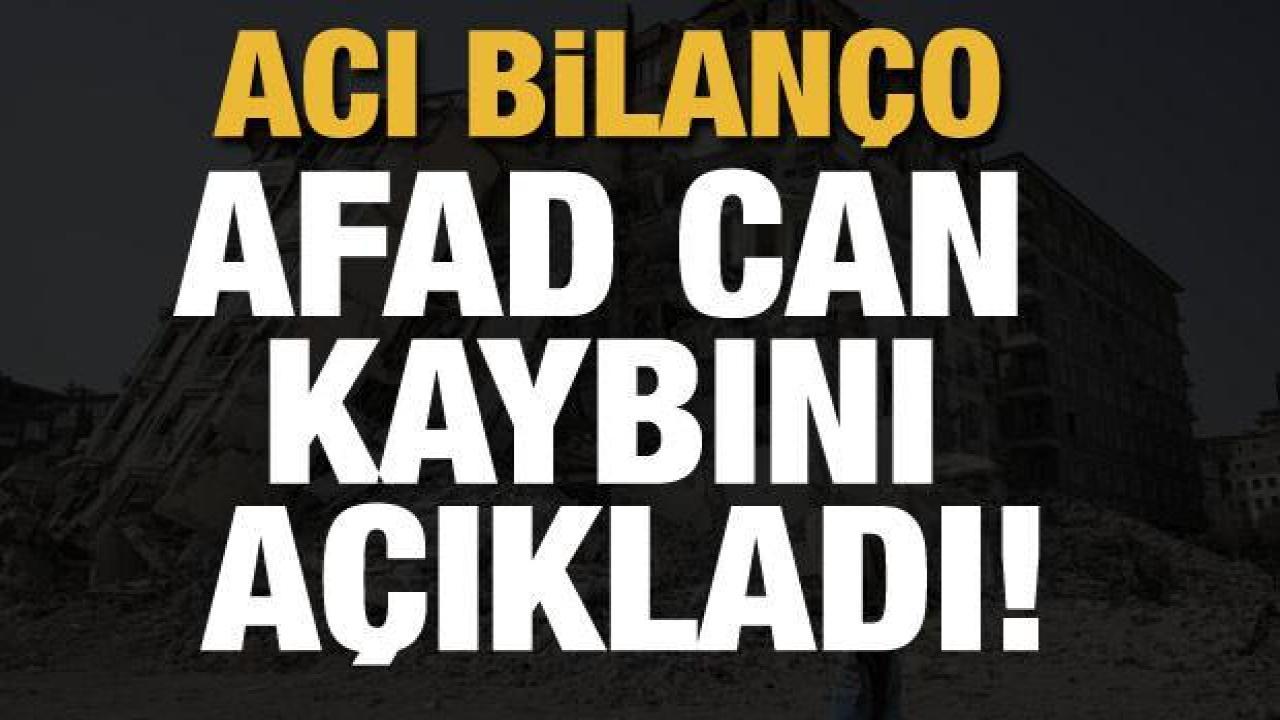 AFAD can kaybını açıkladı! Asrın Felaketi'nde son durum