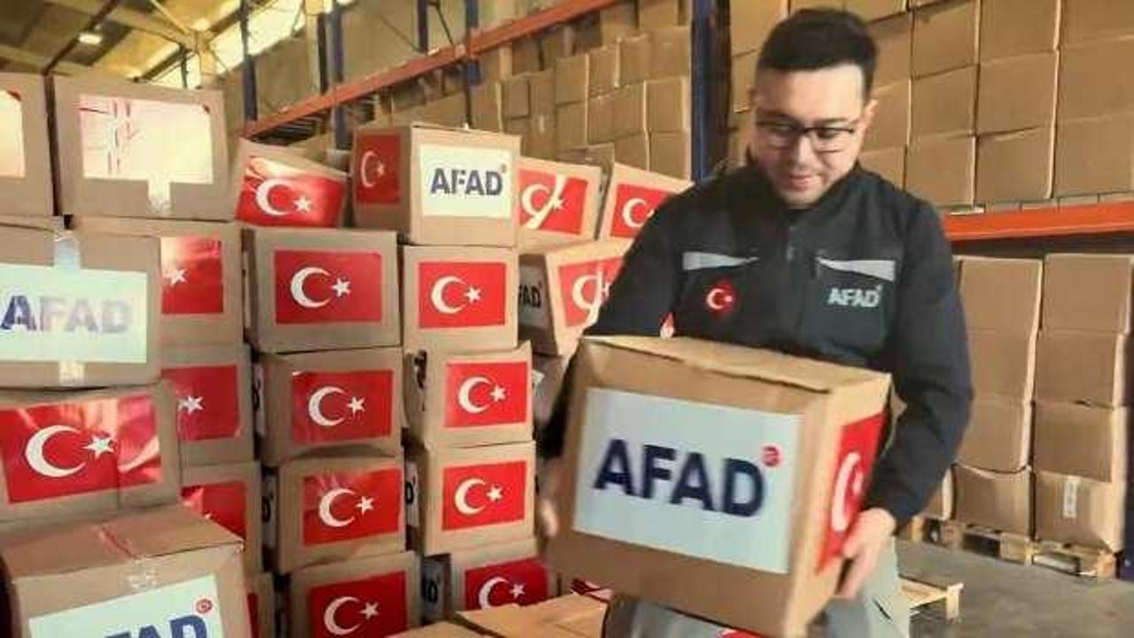 AFAD, Münbiç'te 1365 aileye gıda kolisi ulaştırdı