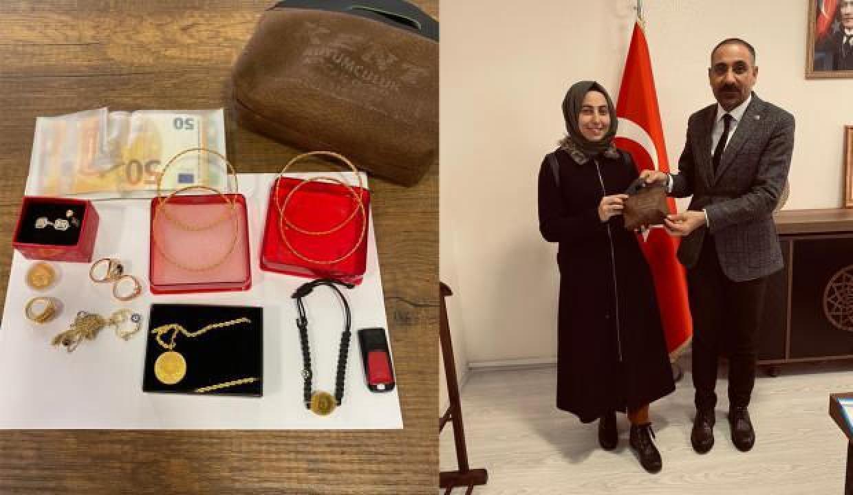 Ağrı’da minibüste düşürülen 100 bin lira değerindeki döviz ve altın sahibine teslim edildi