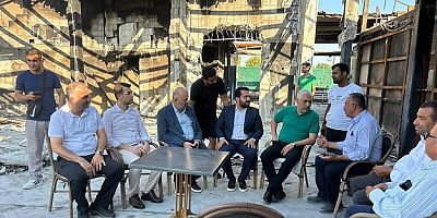 AK Parti’den Balıkçılar Çarşısı’na Geçmiş Olsun Ziyareti