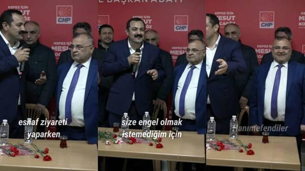 AK Parti Kepez Belediye Başkan adayı Rıza Sümer, CHP'lilere karanfil dağıttı
