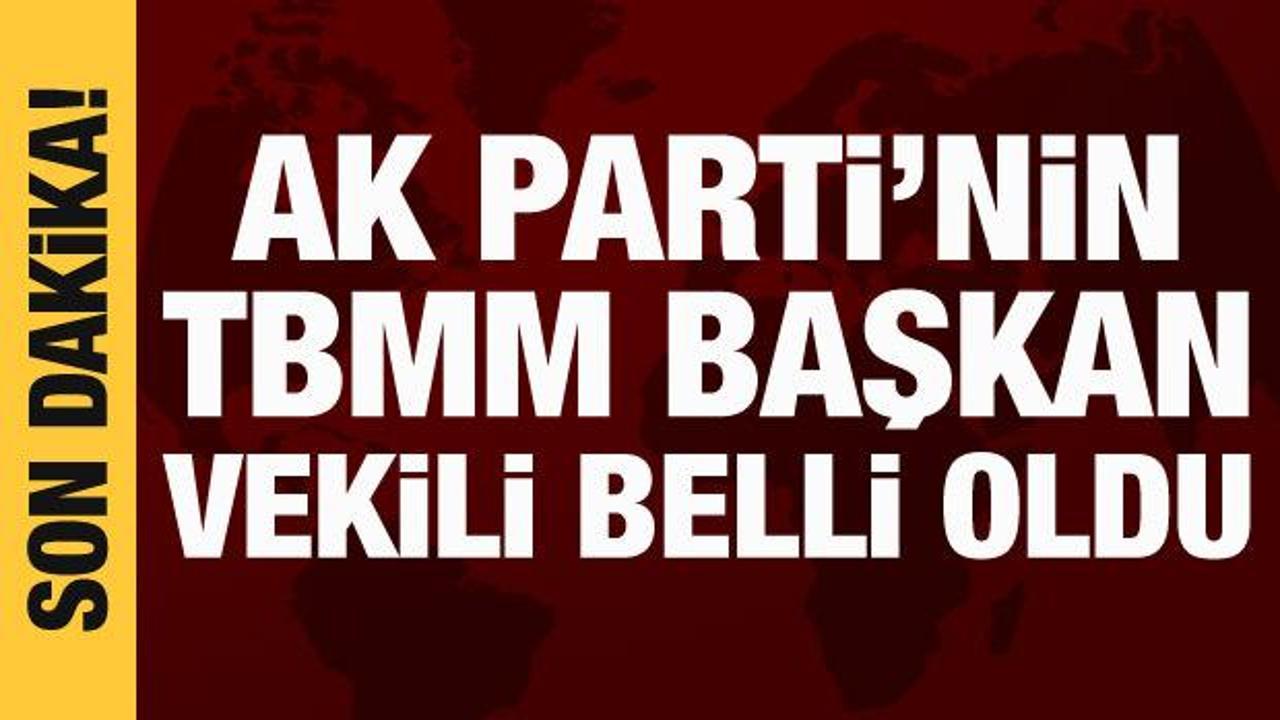 AK Parti TBMM Başkan Vekili belli oldu