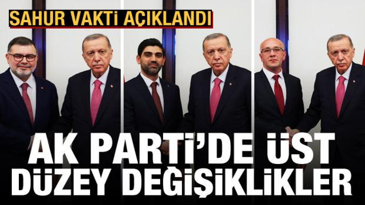 AK Parti'de üst düzey değişiklikler: 3 yeni başkan atandı