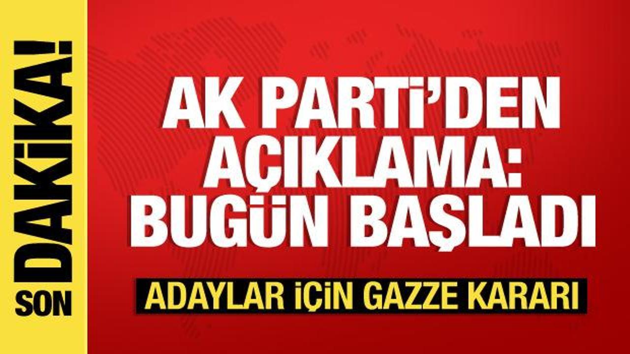 AK Parti'den seçim açıklaması