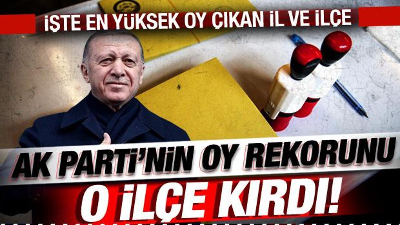 AK Parti'nin oy rekorunu o ilçe kırdı! İşte en yüksek oy çıkan il ve ilçe