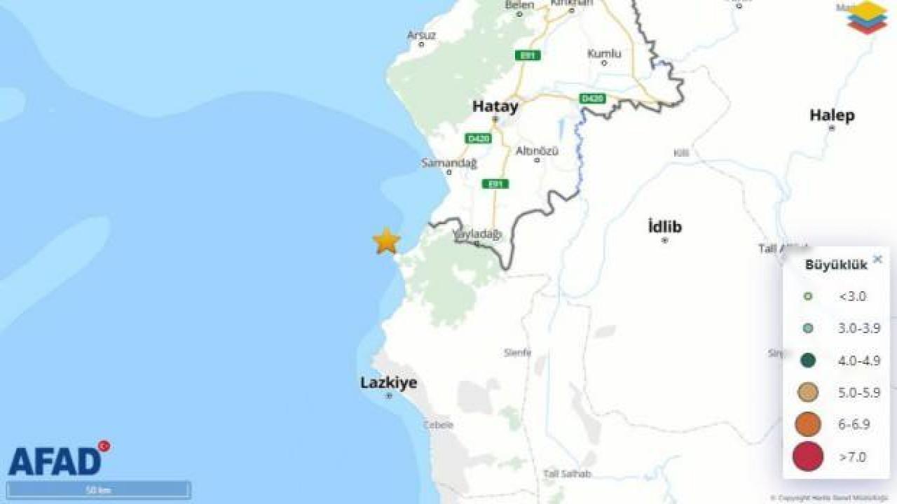 Akdeniz'de 4.4 büyüklüğünde deprem meydana geldi