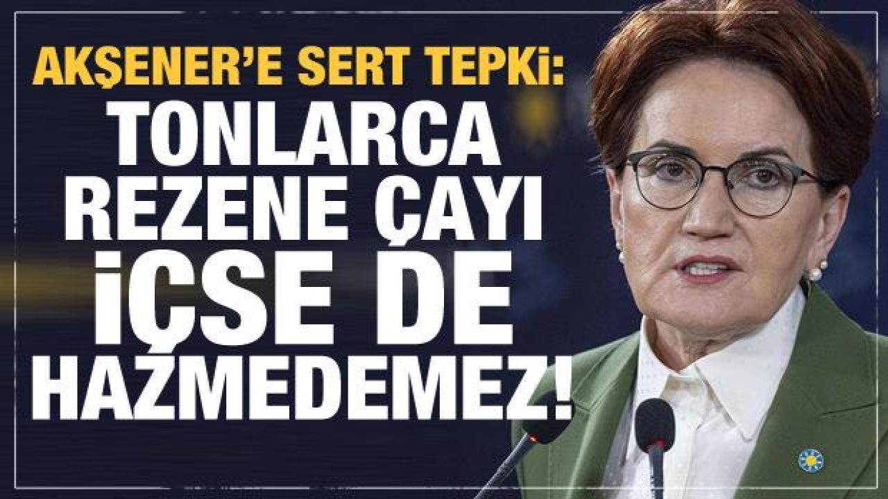 Akşener'e büyük tepki: Tonlarca rezene çayı içse de hazmedemez