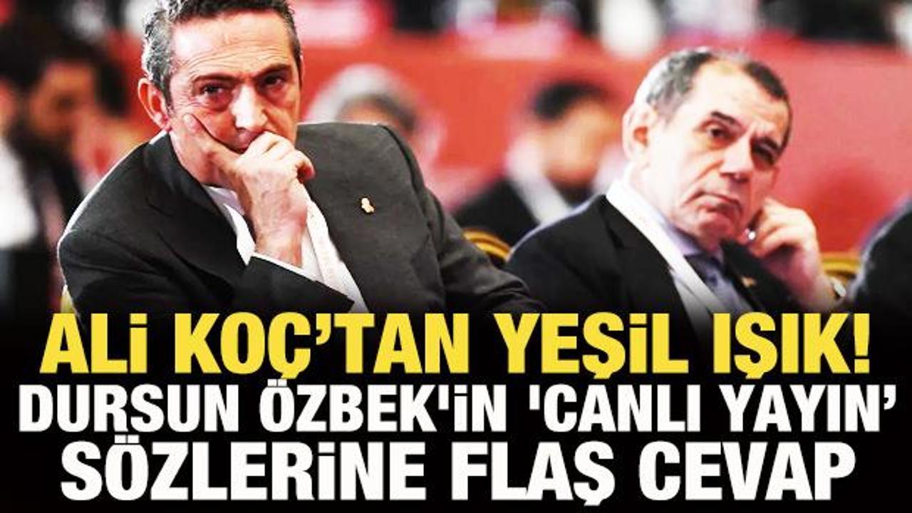 Ali Koç, Dursun Özbek'in gündem olan 'canlı yayın' sözlerine cevap verdi