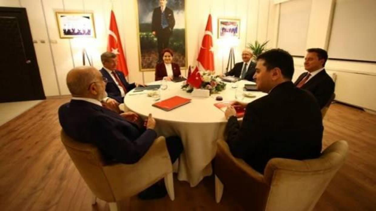 Altı muhalefet lideri beşinci kez buluşuyor