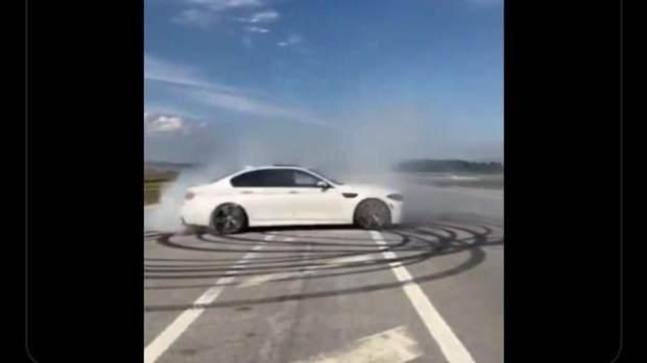 Amasya’da havalimanı yolunda drift atan sürücüye 34 bin 880 TL para cezası