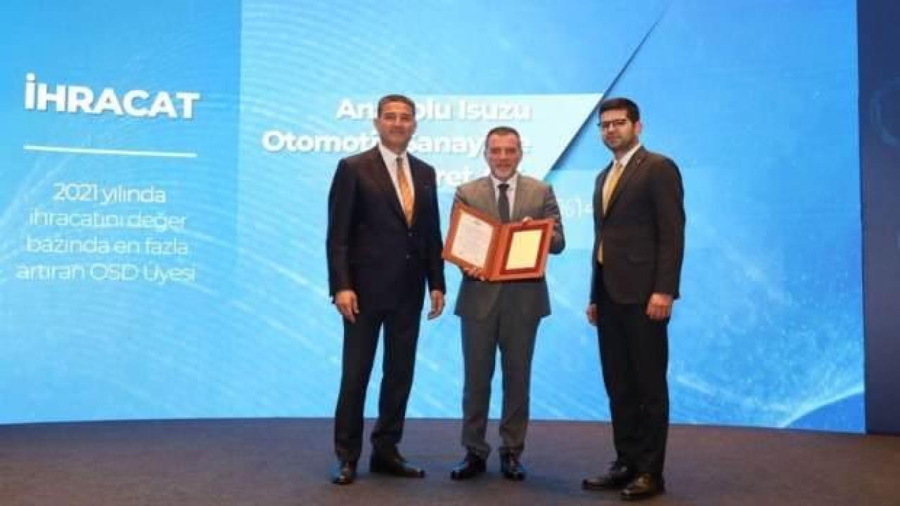 Anadolu Isuzu ihracattaki başarısı ile OSD’den ödül aldı