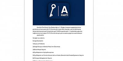 ANAHTAR PARTİ KARTAL İLÇE KOGRESİ