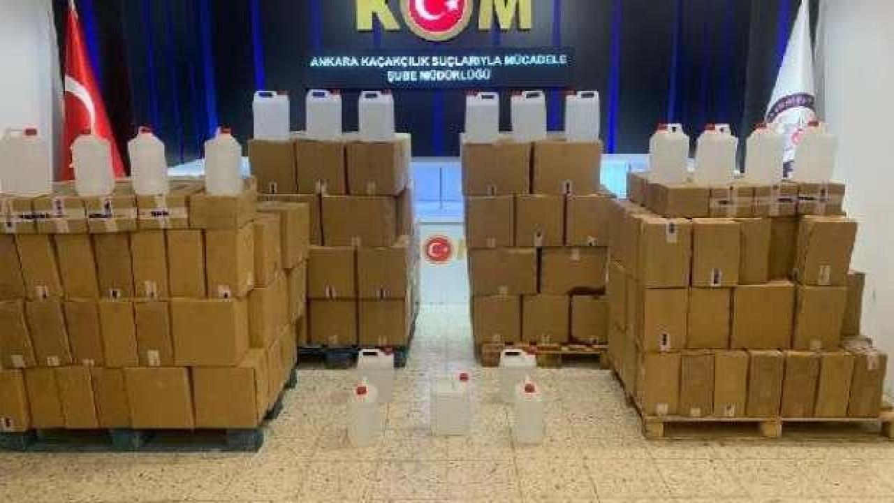 Ankara'da 3 ton etil alkol ele geçirildi
