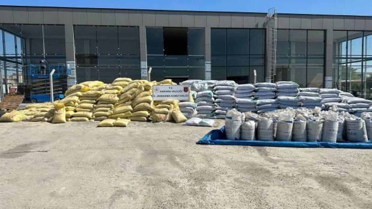 Ankara'da 57 ton taklit gübre ele geçirildi