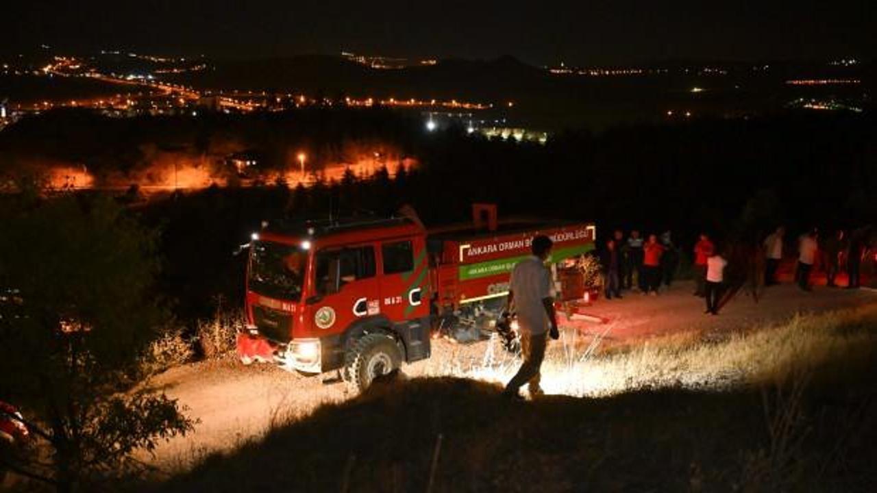 Ankara'da atılan havai fişek nedeniyle 20 hektarlık alan yandı