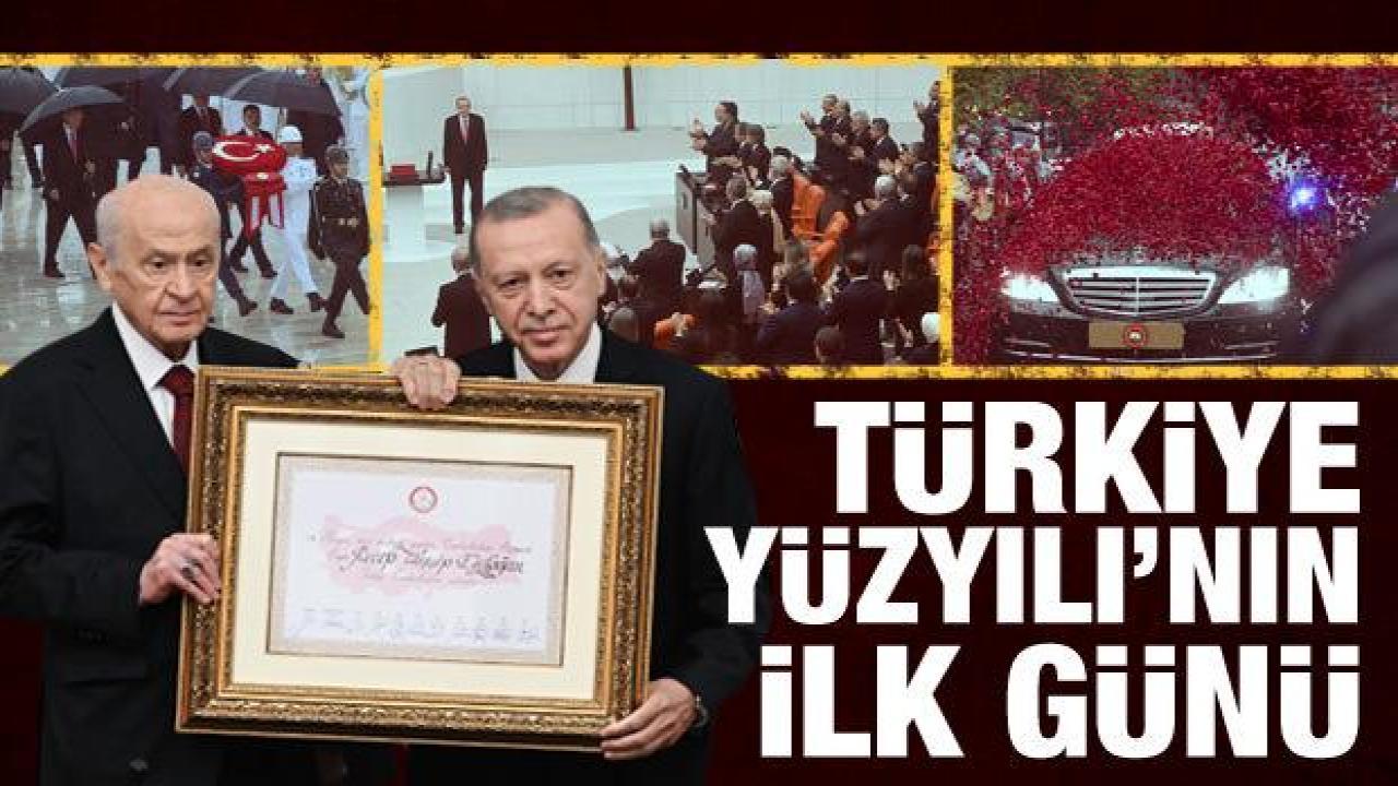 Ankara'da tarihi gün: Erdoğan TBMM'de yemin etti, Anıtkabir'de özel defteri imzaladı
