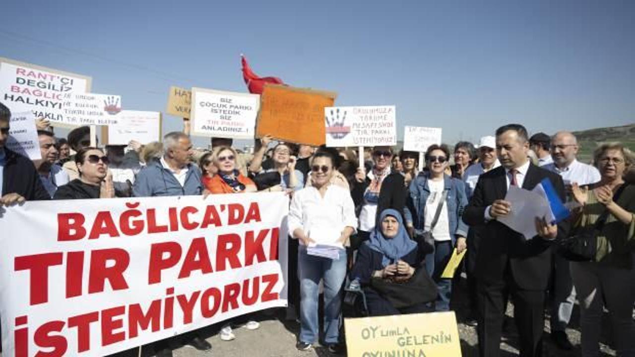 Ankara'da tır parkı gerilimi! Mahalleli rahatsız